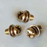 Pan head phillips screw with two washers