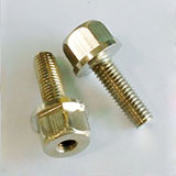 Hex head screw with in-external thread